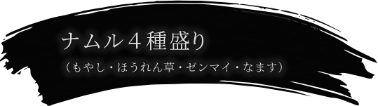 ナムル4種盛り